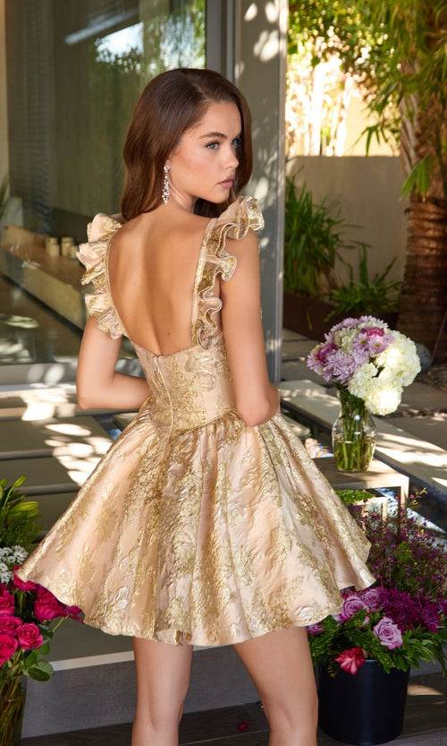 Ava Presley Gold Apparel & Accessories > Clothing > Dresses