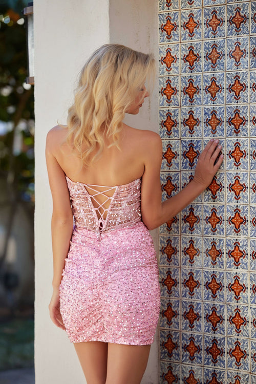 Primavera Couture 4266 Sequin Corset Short Cocktail & Homecoming Dress