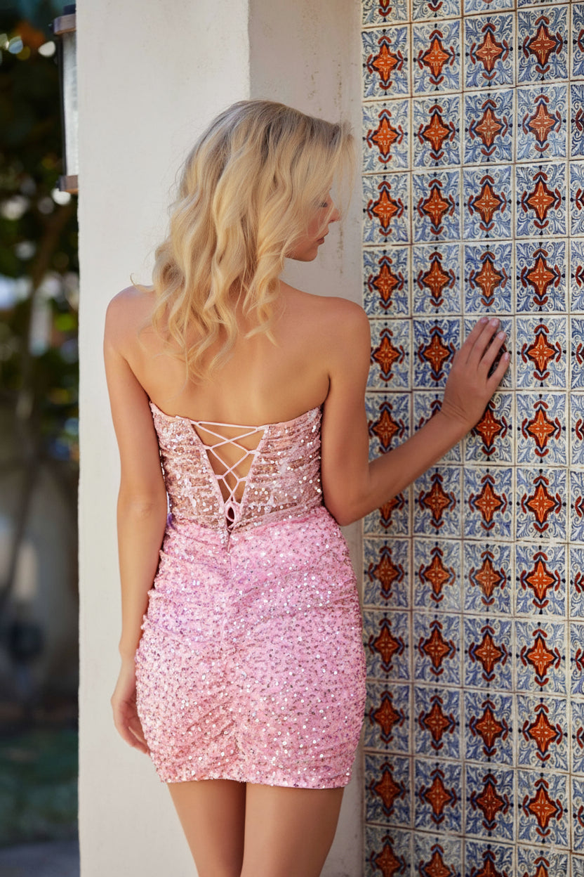 Primavera Couture 4266 Sequin Corset Short Cocktail & Homecoming Dress