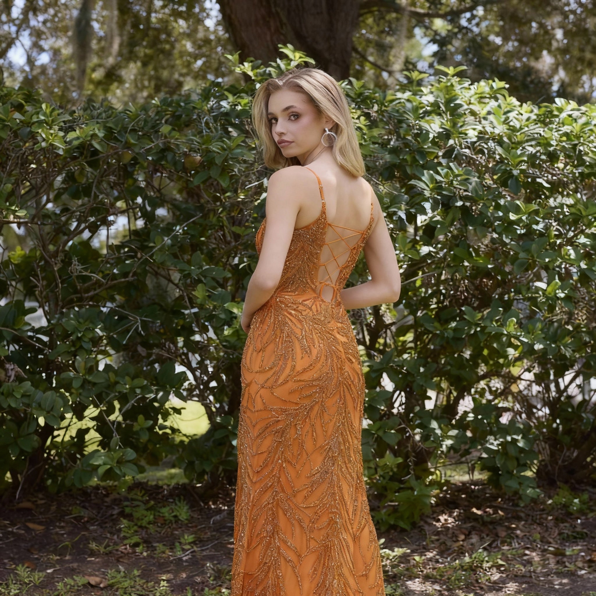 Primavera Couture 4310 Long Beaded Formal Prom Fitted Dress