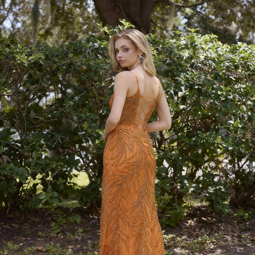 Primavera Couture 4310 Long Beaded Formal Prom Fitted Dress
