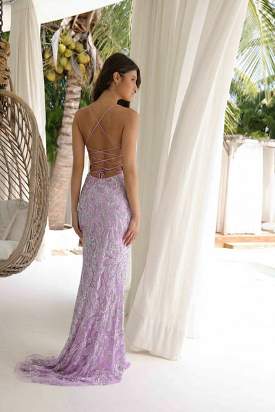 Primavera Couture 4312 Long Formal Prom Fitted Slit Evening Dress