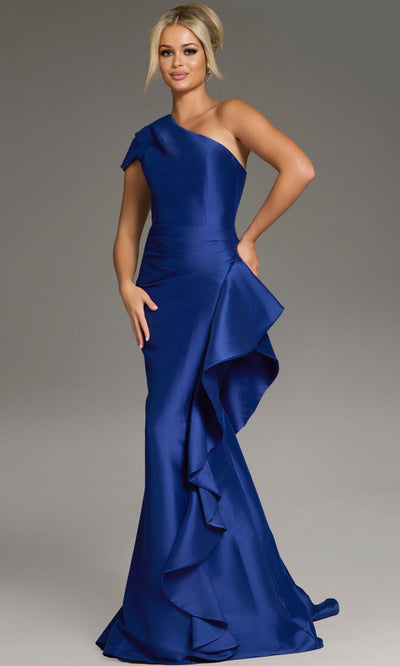 Jovani 43126 - One Shoulder Cascading Ruffle Gown