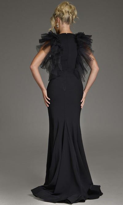 Jovani 43153 - Elegant Ruffle Sleeve Evening Gown