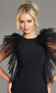 Jovani 43153 - Elegant Ruffle Sleeve Evening Gown