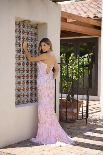 Primavera Couture 4331 Beaded Prom Slit Dress
