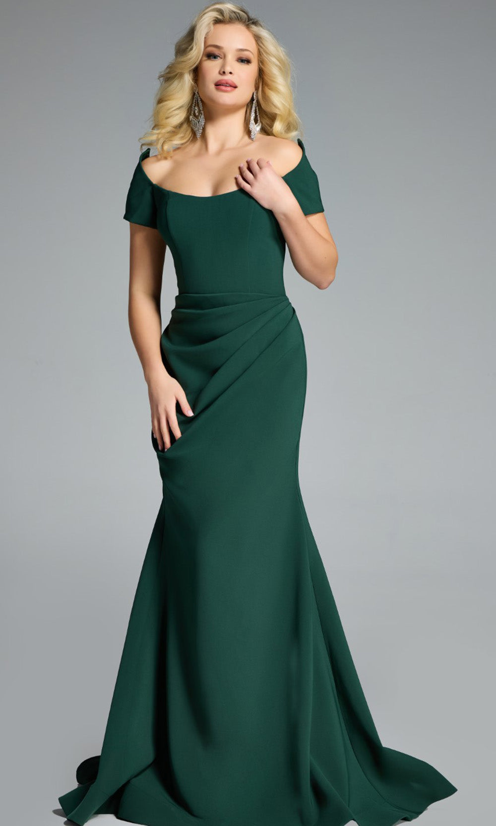 Elegant Off Shoulder Mermaid Gown by Jovani