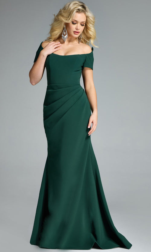 Elegant Off Shoulder Mermaid Gown by Jovani