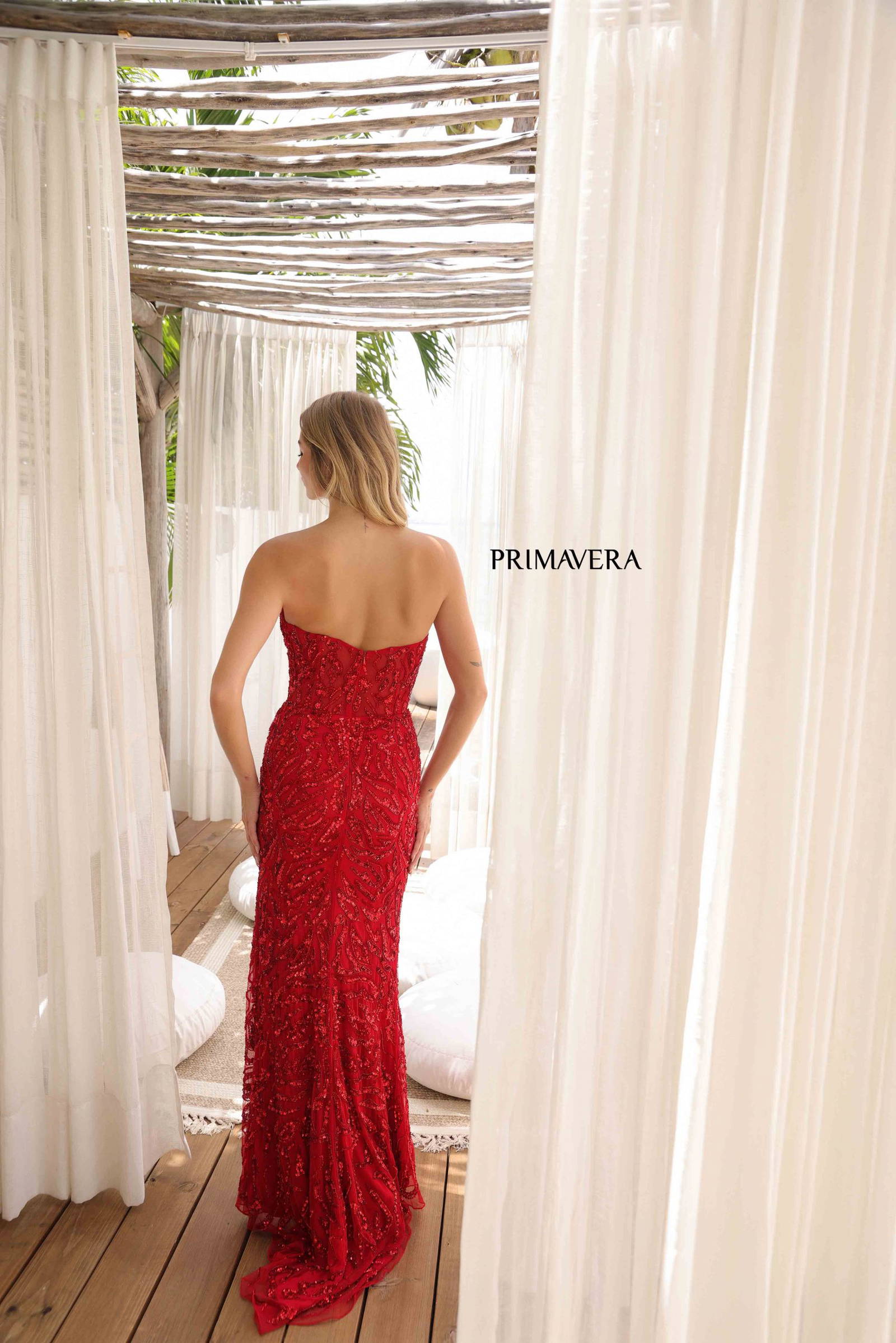 Primavera Couture 4360 Fitted Sequin Long Formal Prom Evening Dress