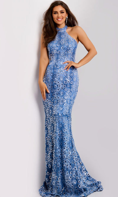 Jovani 43678 - Glamorous Sequin Lace Gown