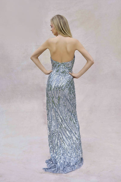 Primavera Couture 4376 Sequin Cape Prom Dress