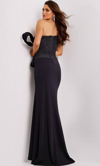 Jovani 43971 - Strapless Sculptural Bow Sheath Gown