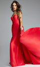 Jovani 44180 - Elegant Strapless Satin Gown with Overskirt