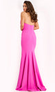 Two-Tone Asymmetric Scuba Gown by Jovani