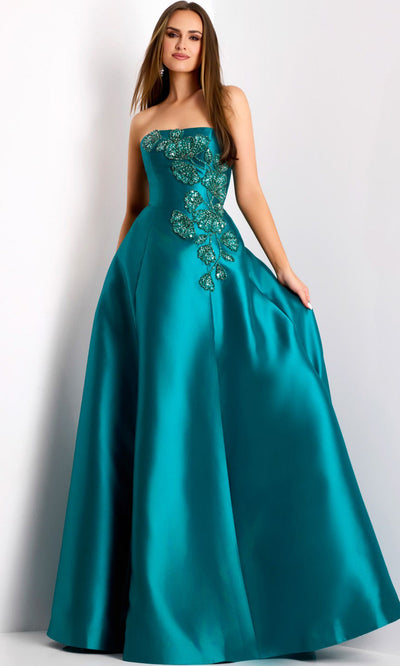 Jovani 44352 - Elegant Strapless Evening Gown