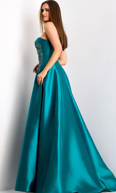 Jovani 44352 - Elegant Strapless Evening Gown