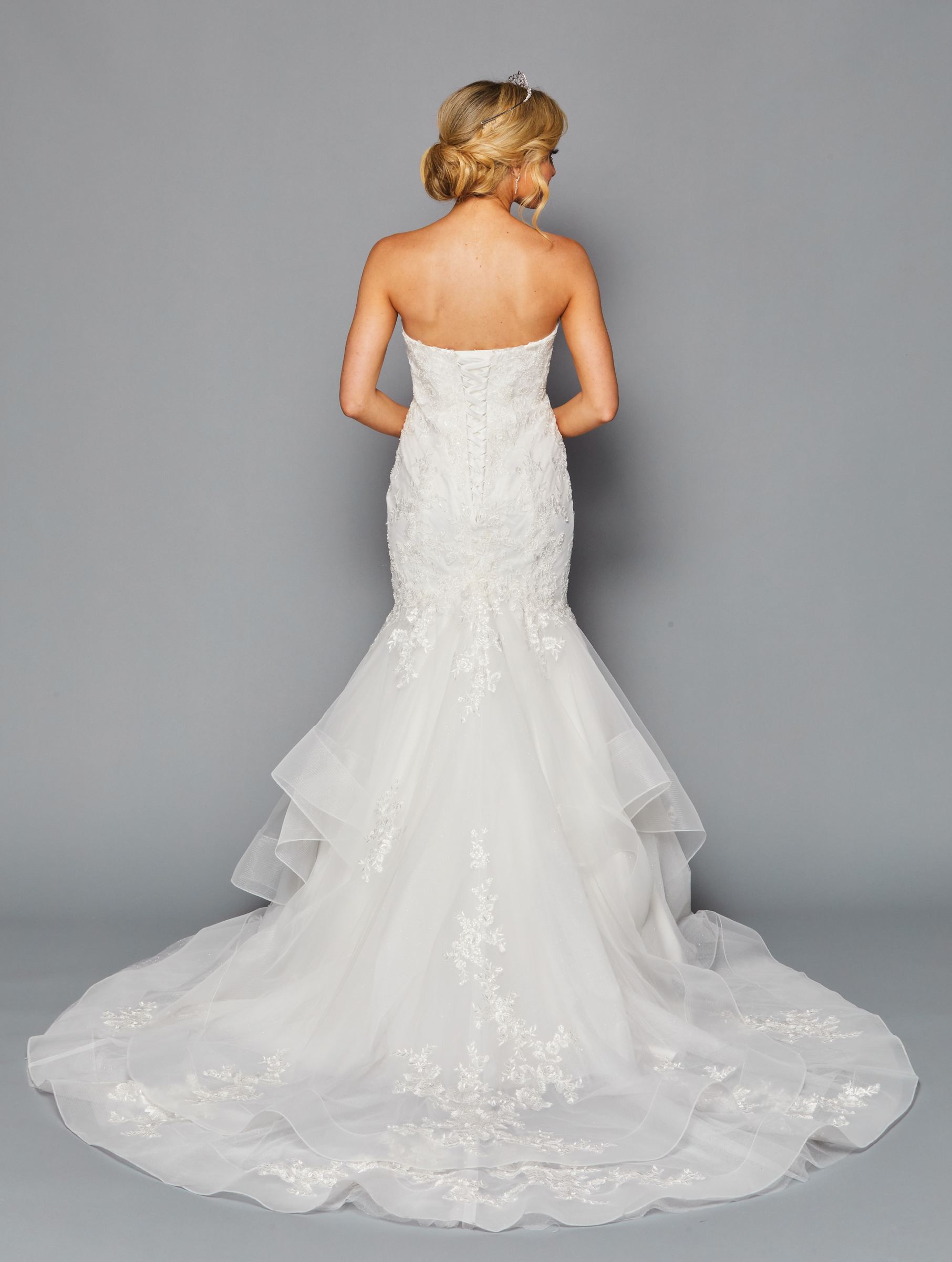 Vestido de novia sirena con escote redondo DeKlaire 445