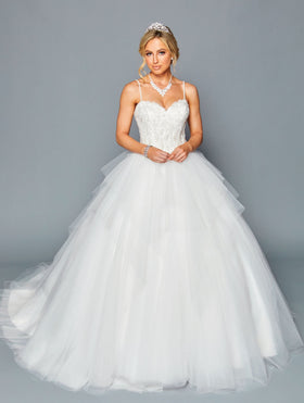 DeKlaire 446 A-Line Ball Gown Wedding Dress with Sweetheart Neckline