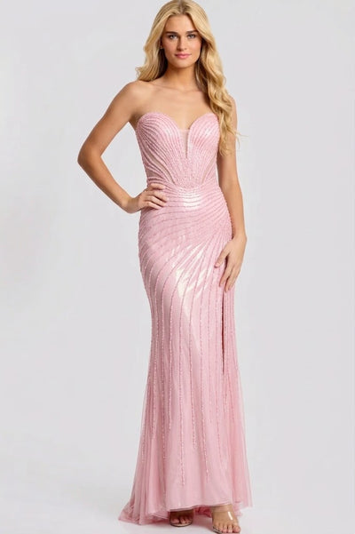 Strapless Sweetheart Beaded Evening Gown Formal Prom Dress by Jovani 48366