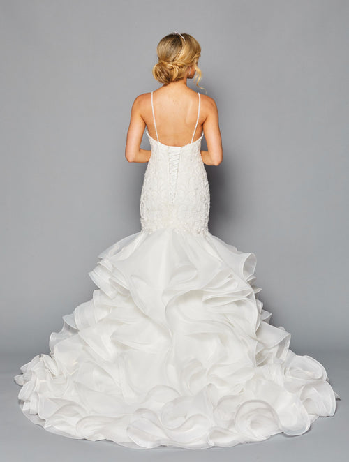 Vestido de novia sirena con escote en V DeKlaire 447