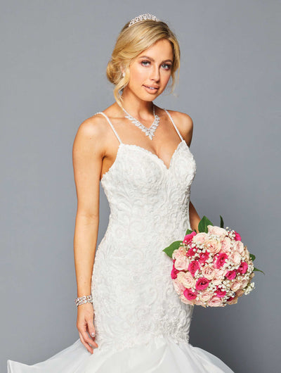 DeKlaire 447 Mermaid Wedding Dress with V-Neckline