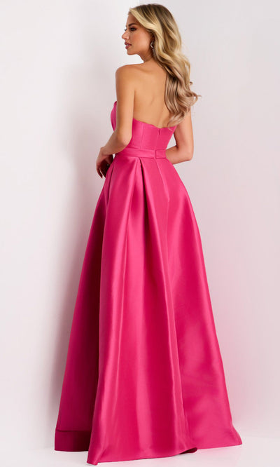 Jovani 44719 - Strapless A-line Gown with Pleated Bodice