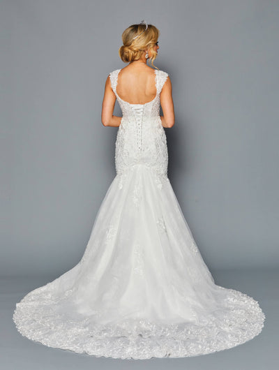 DeKlaire 448 Mermaid Wedding Dress with V-Neckline