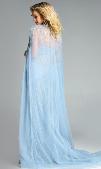 Jovani 44840 - Sweetheart Beaded Evening Gown with Cape