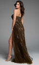 Striking One Shoulder Beaded Gown by Jovani
