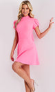 Charming Aqua Puff Sleeve A-Line Dress by Jovani
