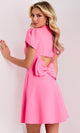 Charming Aqua Puff Sleeve A-Line Dress by Jovani