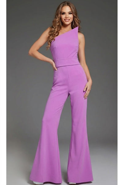 Jovani 43567 Strapless Asymmetric Formal Jumpsuit