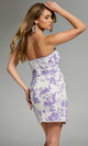 Jovani 45065 - Strapless Beaded Floral Mini Dress