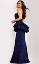 Jovani 45104 - Elegant Ruched Strapless Gown with Peplum