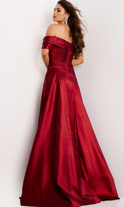 Jovani 45276 - Elegant Off-Shoulder Evening Gown