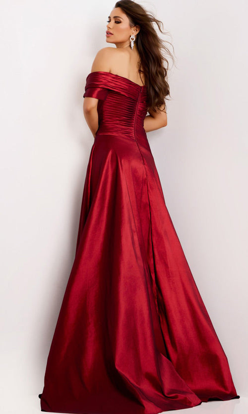 Jovani 45276 - Elegant Off-Shoulder Evening Gown
