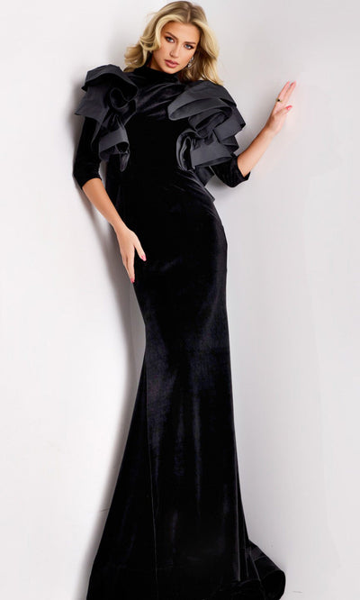 Elegant Velvet Mother of the Bride Gown