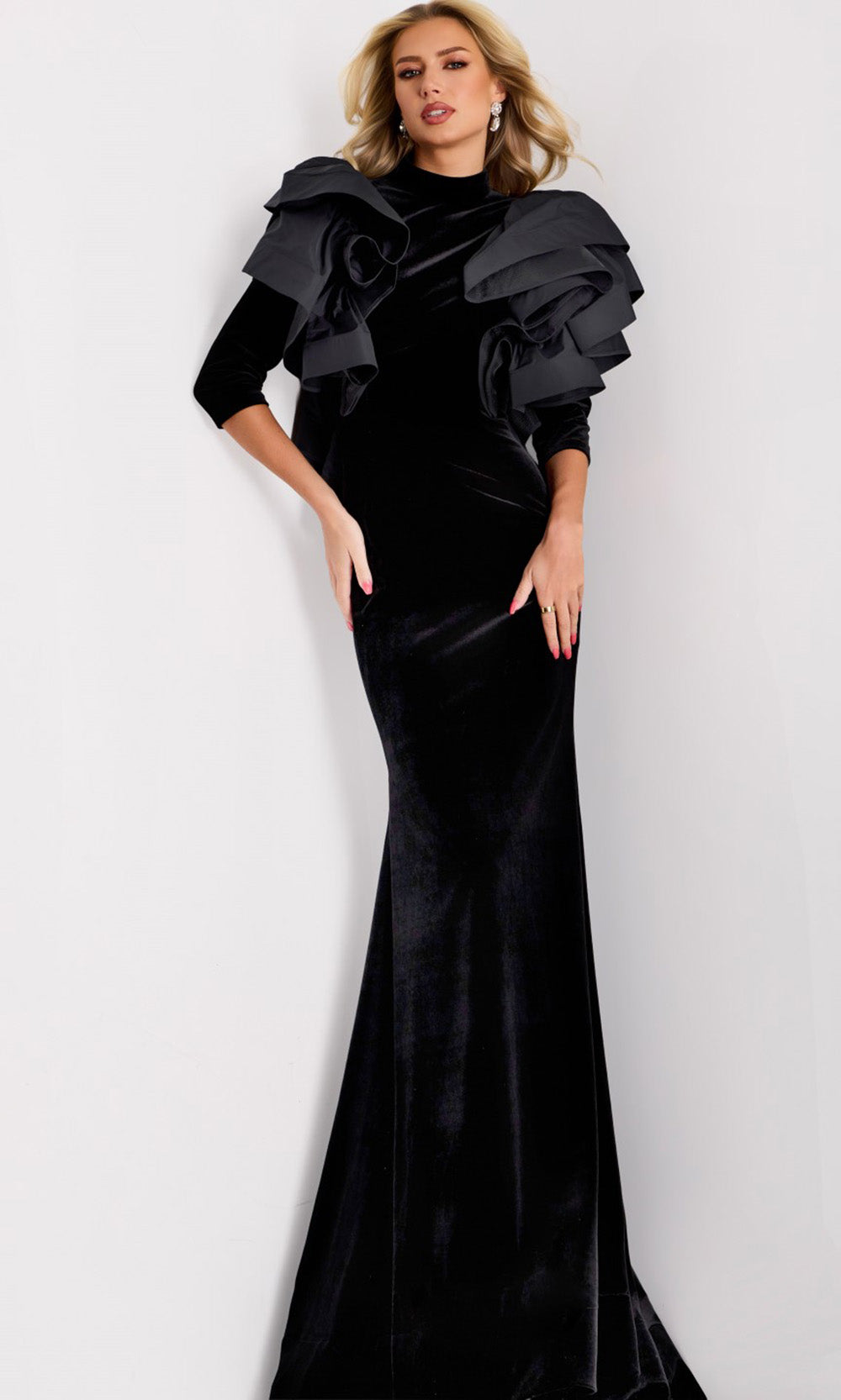 Elegant Velvet Mother of the Bride Gown