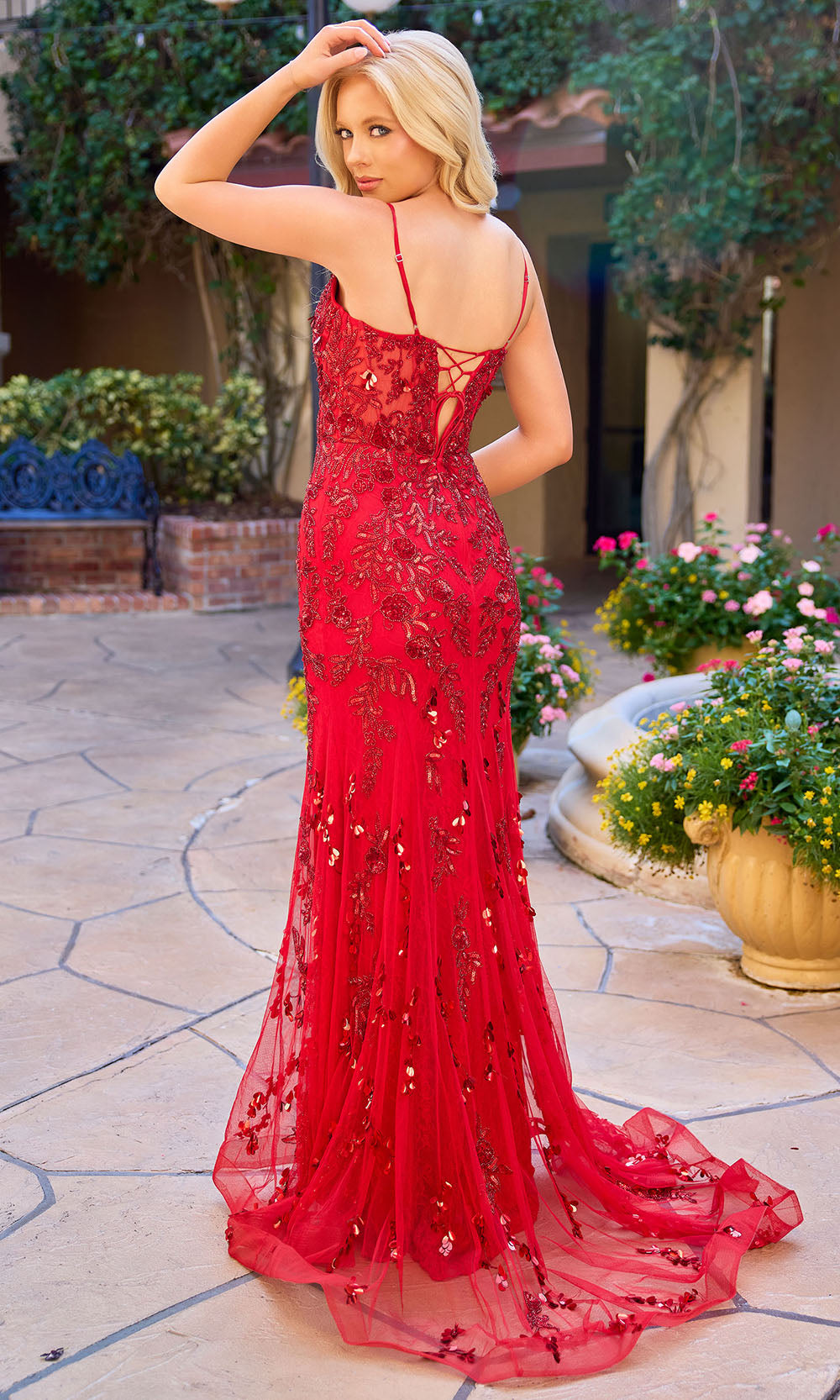 Primavera Couture Red Prom Dresses