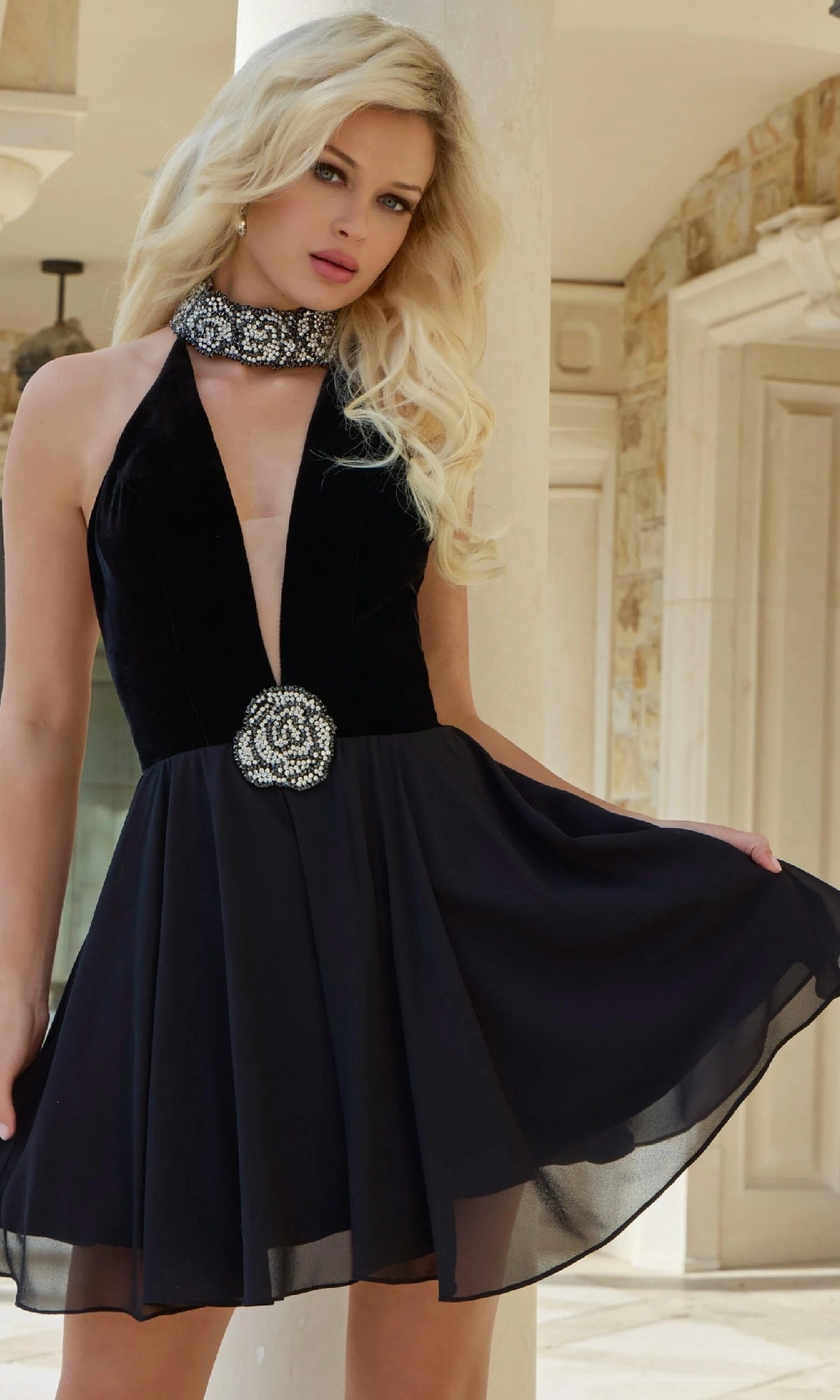 Elegante vestido corto de fiesta – Jovani 45368