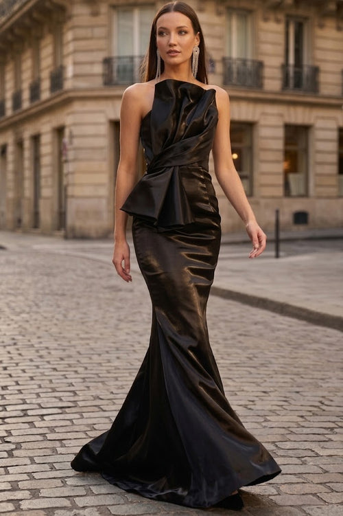 Terani Couture 252E5513 Glamorous Prom Evening Strapless Formal Shimmer Organza Dress