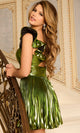 Jovani Ruffled Sleeve Sweetheart Pleated Dress