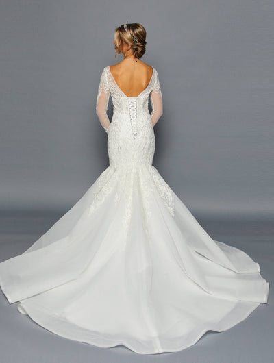 DeKlaire Bridal 459 Mermaid Court Train Wedding Dress