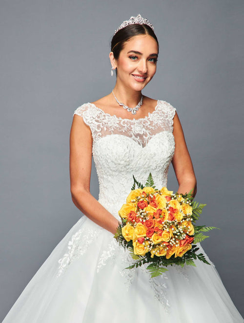 DeKlaire Bridal 463 Floor Length A-Line Ball Wedding Gown