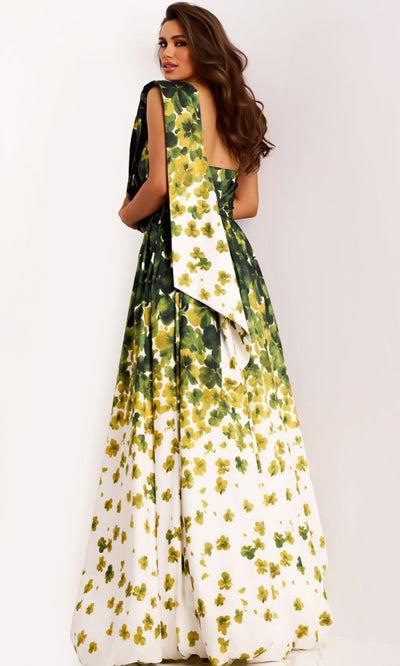 Jovani 46723 - Strapless Floral Gown