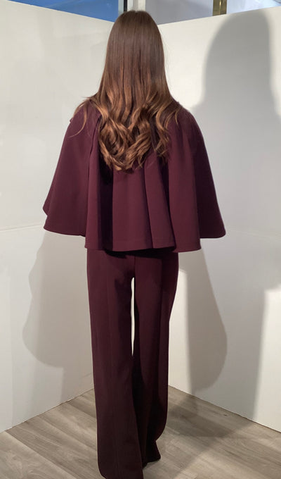 Strapless Wide-Leg Jumpsuit with Detachable Cape Jacket Formal Evening by Jovani 46781