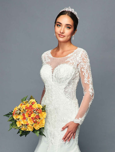 DeKlaire Bridal 470 Long Sleeve Mermaid Wedding Gown