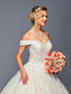 DeKlaire Bridal 475 Long Off the Shoulder Sweetheart Neck Wedding Ballgown