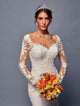 Deklaire Bridal 483 Long Sleeve Trumpet Wedding Gown