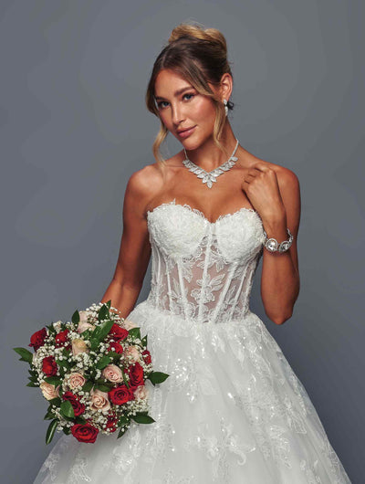 Deklaire Bridal 494 Strapless A-Line Ballgown Wedding Gown